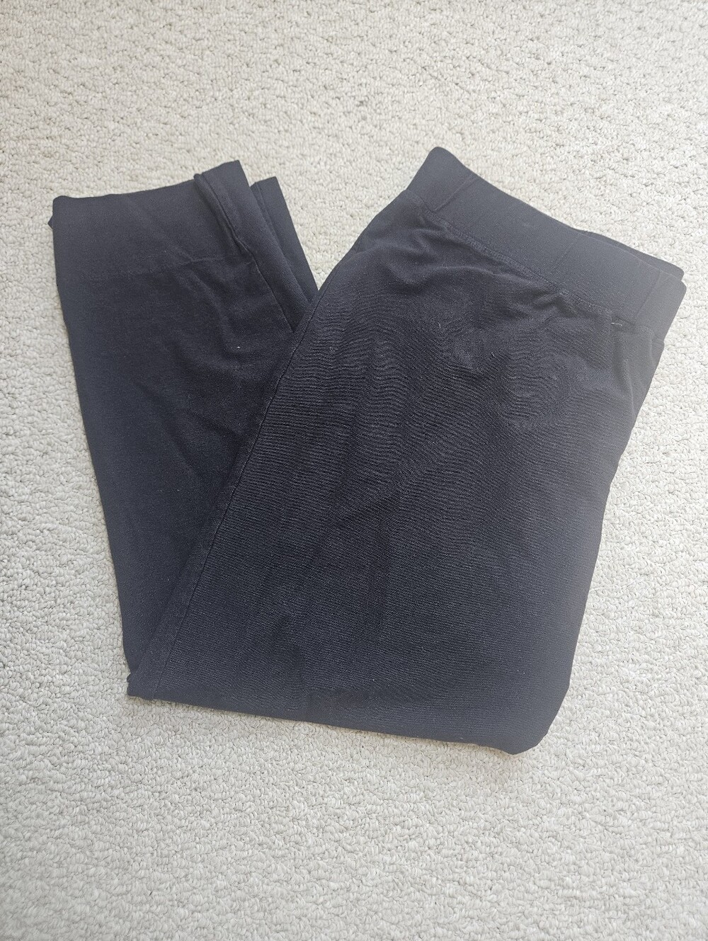 Eileen Fisher Black Pull On Straight Stretch Comfort Casual Pants XLarge